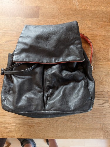 Damen leder rucksack schwarz - rucksack,